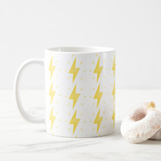 Mug Motif éclair jaune gras