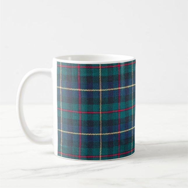 Mug Motif écossais écossais rouge, vert, bleu. (Gauche)