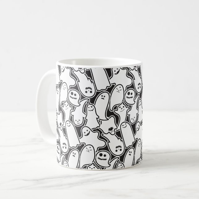 Mug Motif Éffrayant Halloween Ghosts (Devant gauche)