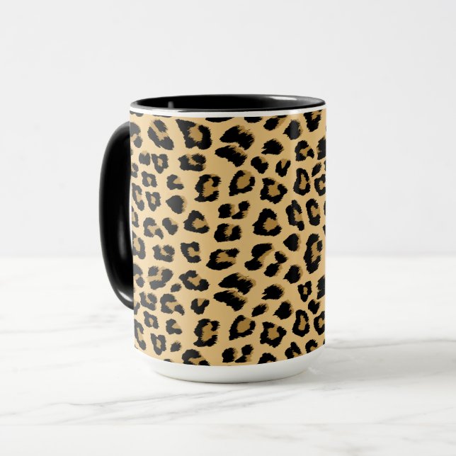 Mug Motif Empreinte de léopard (Devant gauche)