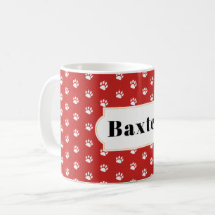 Mug Motif Empreinte de patte de chiens mignons sur le