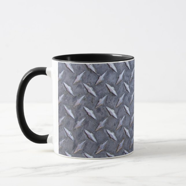 Mug Motif en acier de plat de diamant (Gauche)