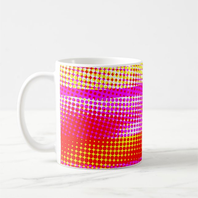 Mug Motif en bande rose (Gauche)