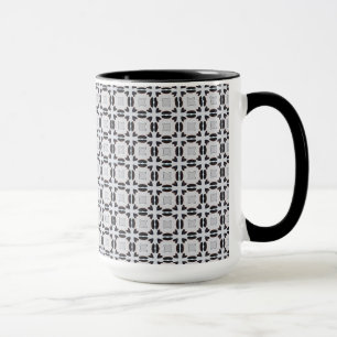 Mug Motif en carreaux gris et noir