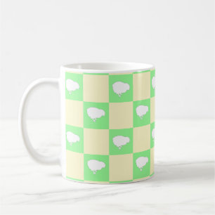 Mug Motif en damier de Pâques avec blanc Chick Motif
