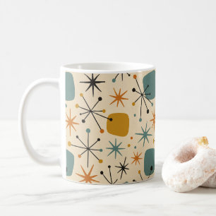 Mug Motif en étoile éclatée de style Mid Century Moder