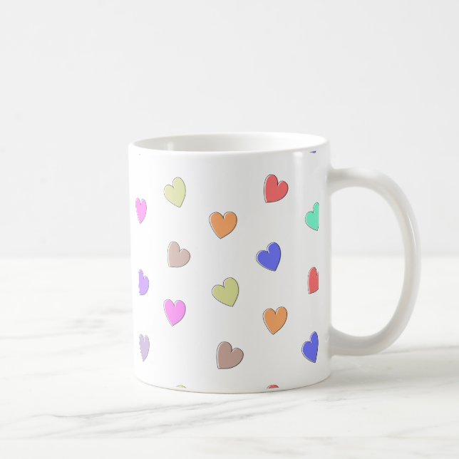 Mug Motif en forme de coeur Pastel (Droite)