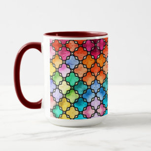 Mug Motif en mosaïque arc-en-ciel