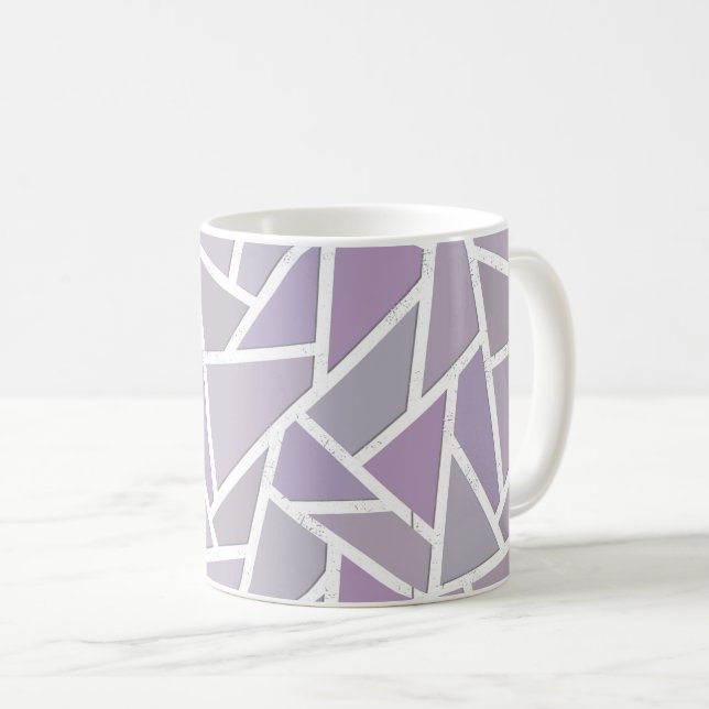 Mug Motif en mosaïque de lavande (Devant droit)