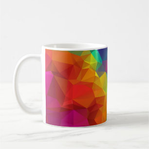 Mug Motif en mosaïque polygonale colorée