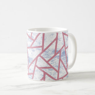 Mug Motif en mosaïque rose et bleu