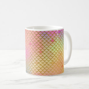 Mug Motif en pastel coloré de sirène d'Ombre