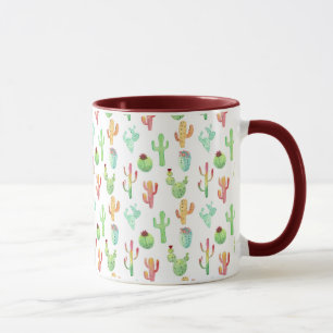 Mug Motif en pastel d'aquarelle de cactus
