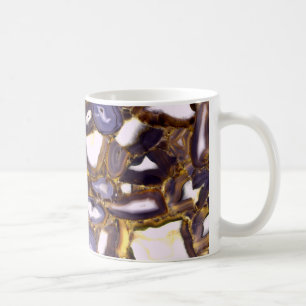 Mug Motif en pierre blanche Brown violet
