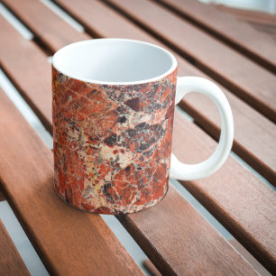 Mug Motif en pierre de Jasper Breccié Orange