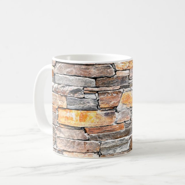 Mug Motif en pierre, pierre naturelle (Devant gauche)