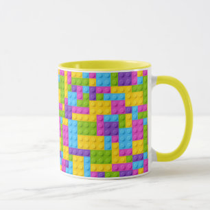 Mug Motif en plastique de blocs de construction