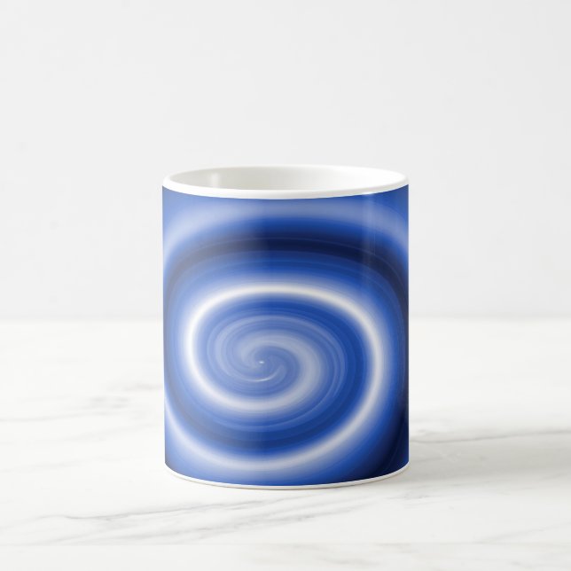 Mug Motif en spirale bleu brillant (Centre)