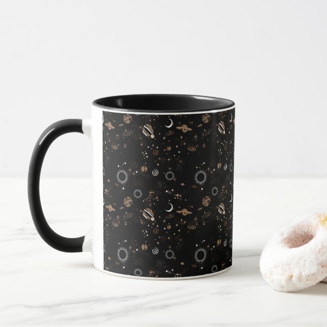 Mug Motif Espace  (Avec donut)