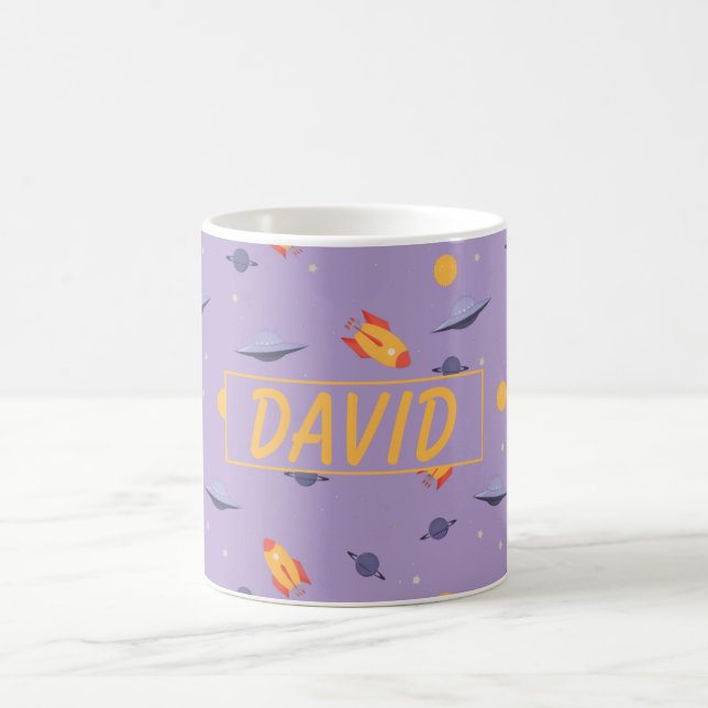 Mug Motif espace nom orange lavande (Centre)