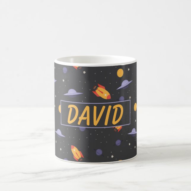 Mug Motif espace nom orange noir (Centre)