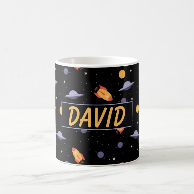 Mug Motif espace nom orange noir (Centre)