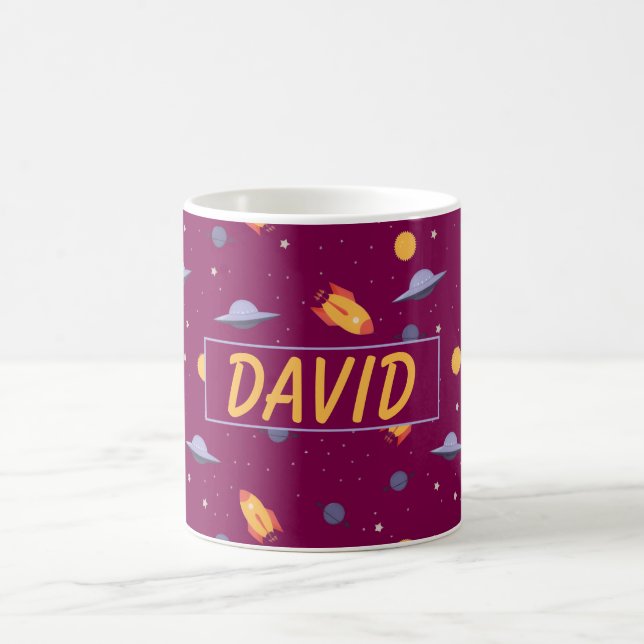 Mug Motif espace nom rouge orange (Centre)