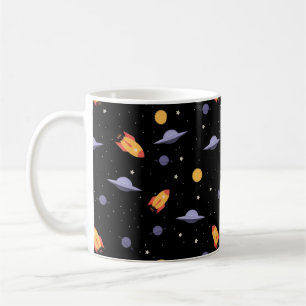 Mug Motif espace uf orange noir
