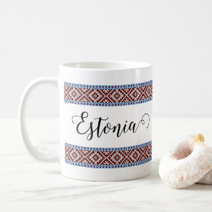 Mug Motif Estonien de ramassage 2 Ceintures tissées