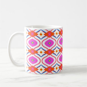 Mug Motif ethnique de couleur rose vif avec arabe, T