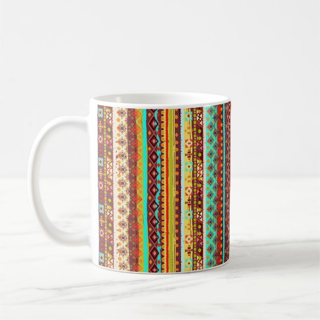 Mug Motif ethnique sans couture. Impression artistique (Gauche)