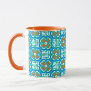 Mug Motif ethnique Turquoise