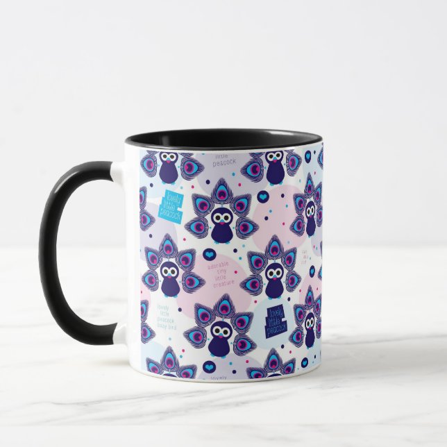 Mug motif exotique de paon de l'Inde (Gauche)
