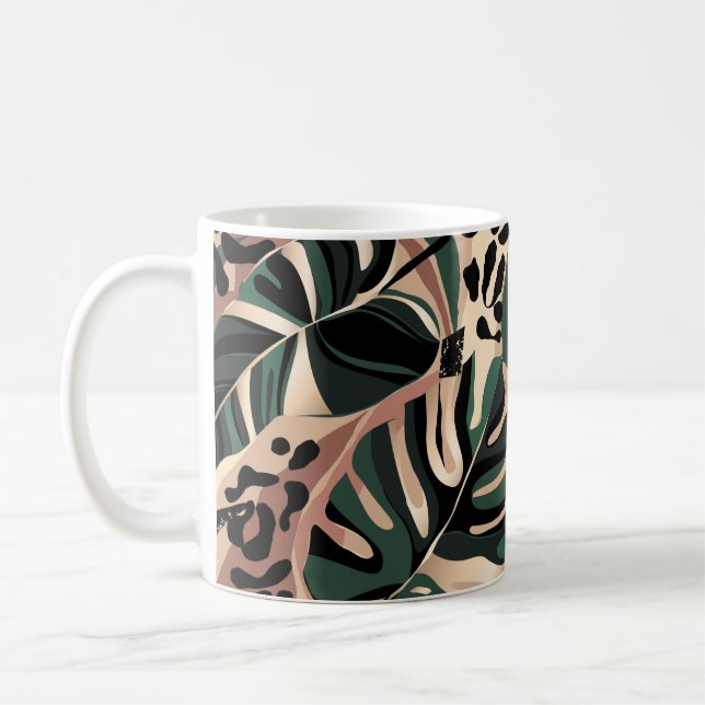 Mug Motif exotique moderne avec peau de léopard. Créat (Gauche)