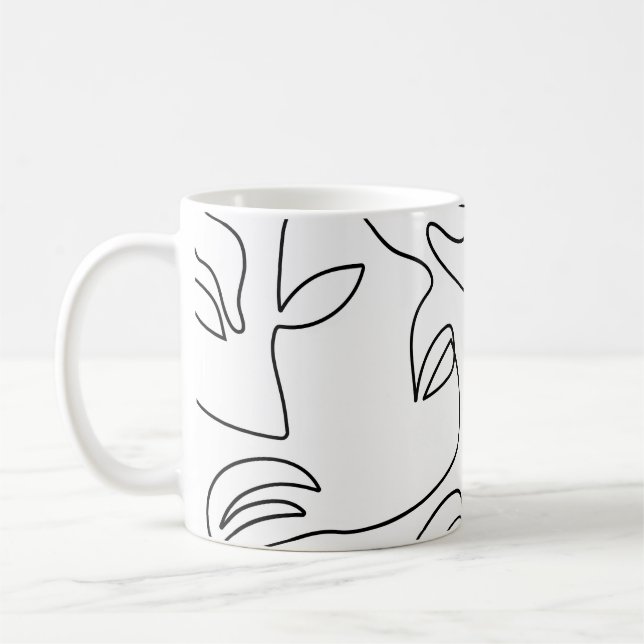 Mug Motif face Abstrait d'une ligne (Gauche)