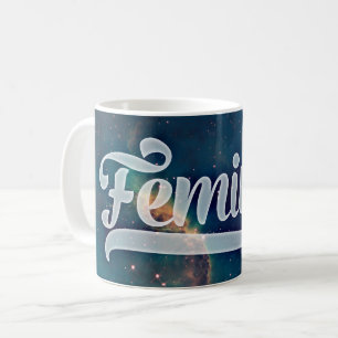 Mug Motif féministe de Galaxie spatiale