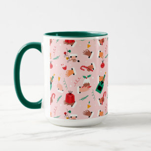Mug Motif Festif des Mains de Vacances