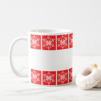 Mug Motif Festif Simple Faisceau De Neige.