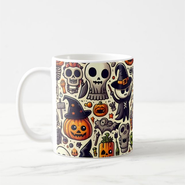 Mug Motif festin mignonne d'Halloween (Gauche)
