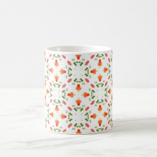 Mug Motif feuille aux fleurs orange