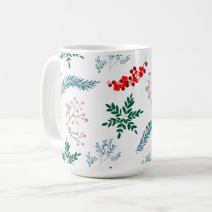 Mug Motif Feuille de Noël Merry & Bright
