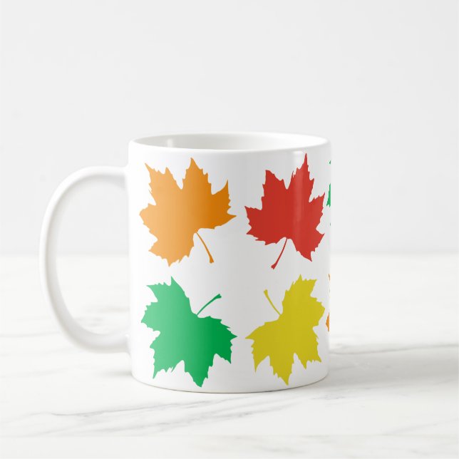 Mug Motif feuille d'érable coloré (Gauche)