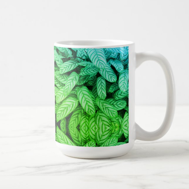 Mug Motif feuille noir et blanc (Droite)