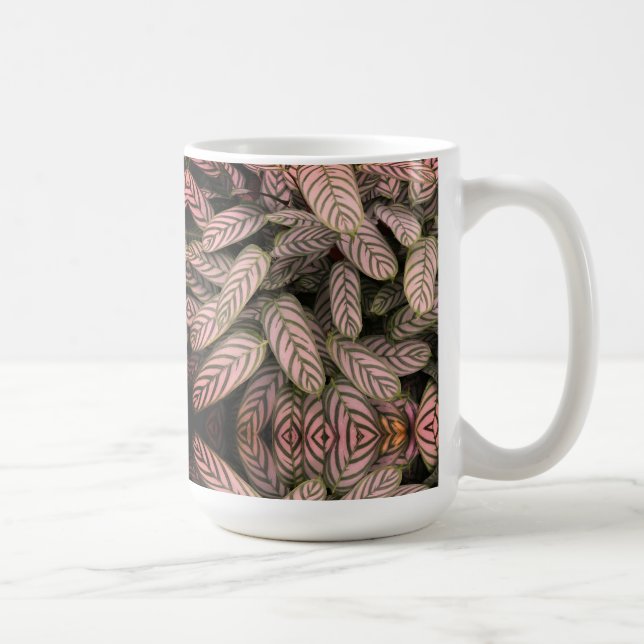 Mug Motif feuille noir et blanc (Droite)