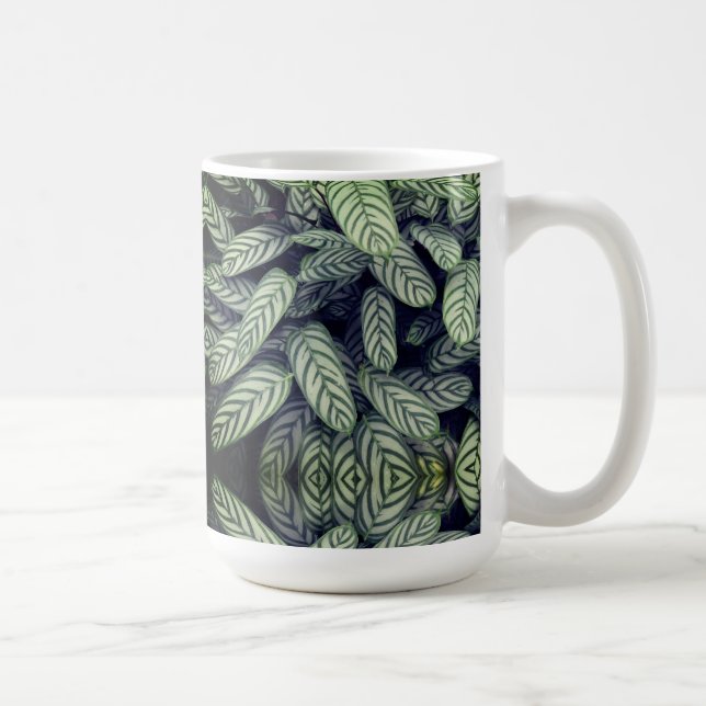 Mug Motif feuille noir et blanc (Droite)
