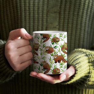Mug Motif Feuille Red Panda & Bamboo