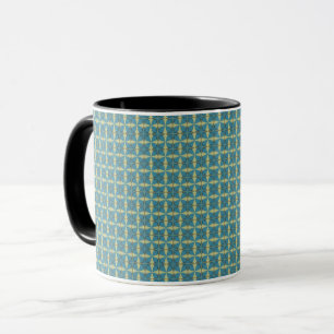 Mug Motif feuille simple en bleu