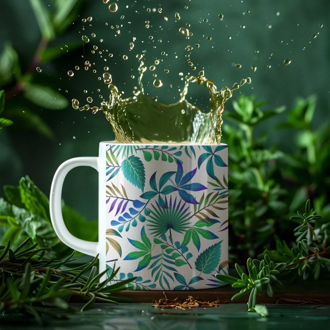 Mug Motif feuille tropical (Créateur téléchargé)