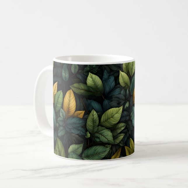 Mug Motif Feuille vert (Devant gauche)