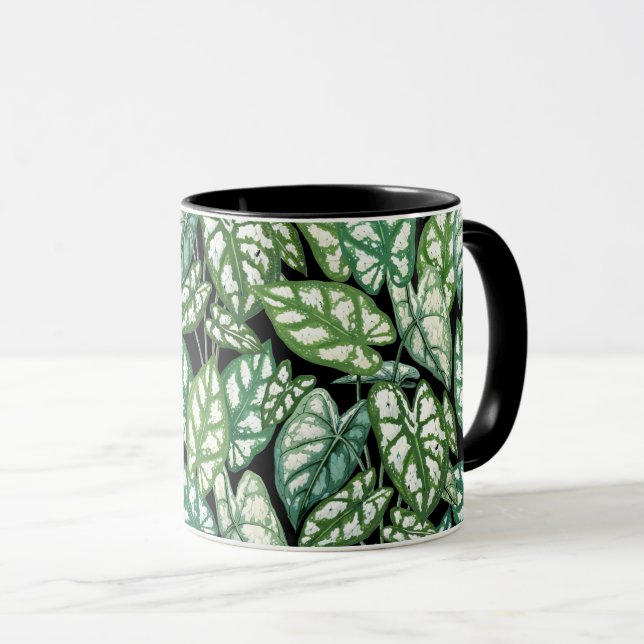 Mug Motif Feuille vert tropical (Devant droit)